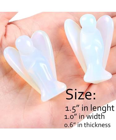XIANNVXI 38mm Opal Crystals Angel Figurine | Healing Gemstones & Reiki Gift | Polished Stone Guardian Angel - Buy Online on GoSupps.com