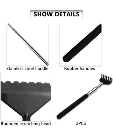 2-Pack Stainless Steel Extendable Back Scratchers for Friends & Family - Durable & Unbreakable - Buy Online on GoSupps.com