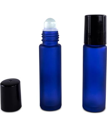 Cobalt Blue Glass Roll On 10ml Bottles (6 Pack) for Homemade Lip Care, Aromatherapy, and Perfumes - Buy Online on GoSupps.com