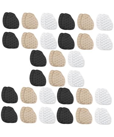 Healvian 30 Pairs High Heels Forefoot Pad Forefoot Pad for Women Big Shoe Filler Nonslip Forefoot Pads Gel Pads for Heels Kitten Foot Pad High Heels Half Pads Flannel Particles Comfortable