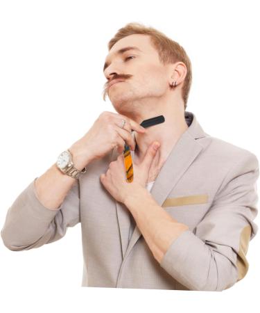 Angoily 2-in-1 Facial Shaver & Handwritten Spatula for Men - Safe Manual Razor & Eyebrow Knife Tool - Buy Online on GoSupps.com