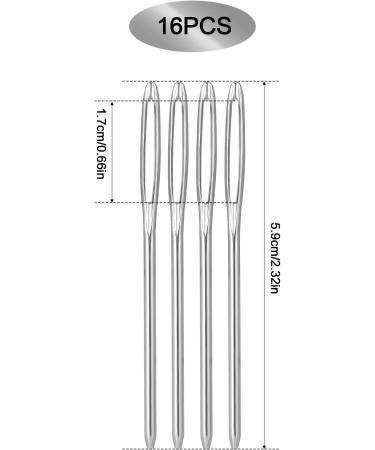 18pcs Large-Eye Blunt Needles for Yarn Knitting and Sewing Projects - Silver - Buy Online on GoSupps.com
