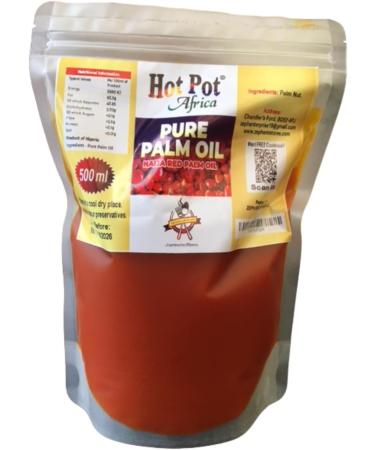 Hot Pot Africa Pure Palm Oil from Nigeria - 500ml | Red Palm Oil for Cooking - Buy Online on GoSupps.com