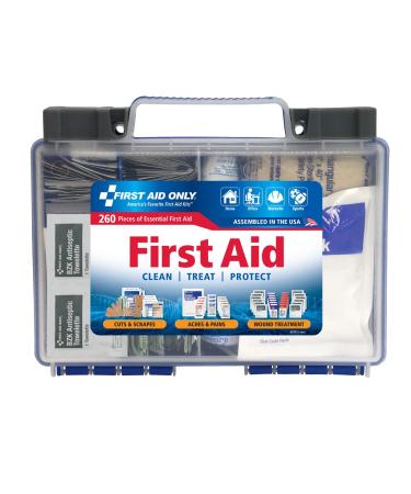 First Aid Only 260 Piece All-Purpose First Aid Kit, OSHA Compliant