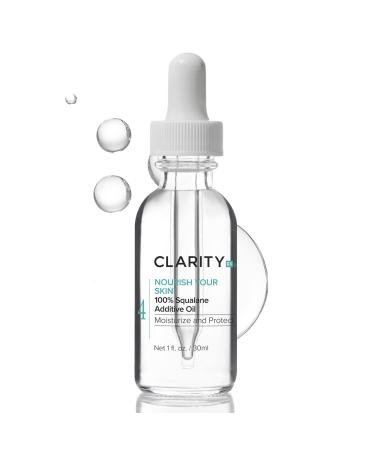 ClarityRx Nourish Your Skin 100% Squalane Moisturizing Oil Natural Plant-Based Anti-Aging Face Oil with Antioxidants for Dry Skin (1 fl oz)