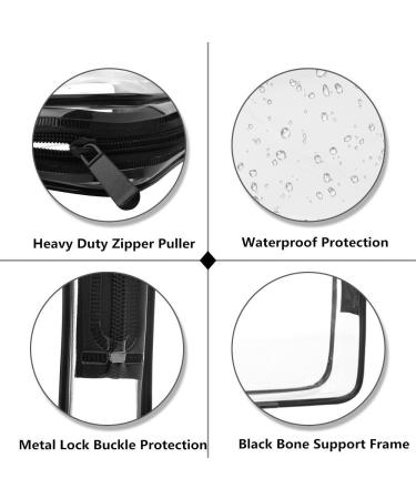 3pcs/pack Sariok Clear Toiletry Bag with Zipper TSA Approved Travel Cosmetic Bag PVC Make-up Pouch Handle Straps for Women Men  Carry On Airport Airline Compliant Quart Bags 3-1-1 Kit Luggage 1.black - Buy Online on GoSupps.com