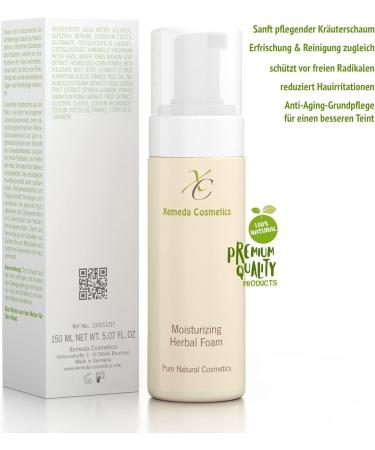  Xemeda Cosmetics Herbal Cleansing Foam for Gentle and Gentle Facial Cleansing Prevent Acne Blemishes Blackheads Pimples with Natural Ingredients 150ml - Buy Online on GoSupps.com