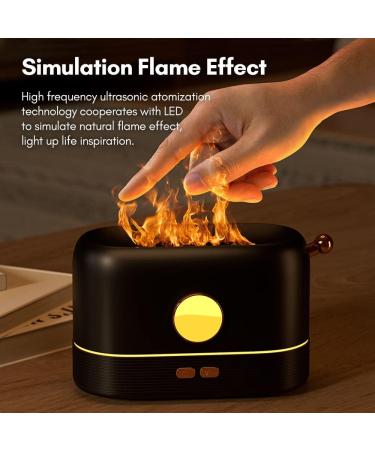 Kavolet Simulation Flame Aroma Air Humidifier Desktop 2-in-1 Mist Humidifier Aromatherapy Diffuser for Essential Oil with 3 Colors Atmosphere Lamp 200ML Capacity USB Powered for Home Office Low Noise - Buy Online on GoSupps.com