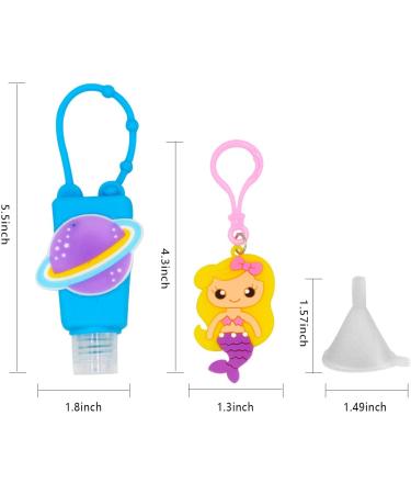 6 PCS Kids Keychain Hand Sanitizer Bottles Carrier Set - 30 ml/1 oz Empty Travel Size, Boys and Girls Gift - Buy Online on GoSupps.com
