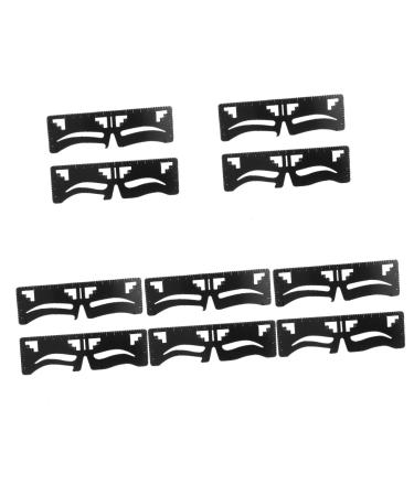 Didiseaon 10 Pcs Eyebrow Ruler Brow Mapping Ruler Tool Mini Eyebrow Measuring Tool Designer Eyebrow Trimming