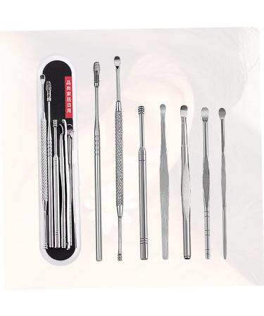KALLORY 2 Sets 7pcs Stainless Steel Ear Cleaning Tool Set - Ear Care Nursing Spring Tool for Gentle Ear Cleaning - Cosmetic Silver - Pack of 2 - Buy Online on GoSupps.com