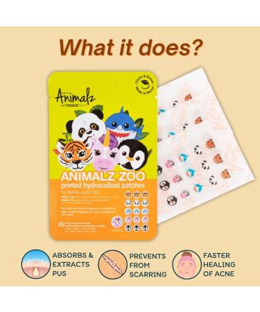 Buy Masque BAR Pretty Animalz Acne Hydrocolloid Patches - Oil & Impurity Extractor Blemish Concealer for Clear Skin - Buy Online on GoSupps.com