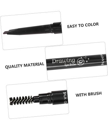 FOYTOKI 3pcs Eyebrow Pencil Brush Rotate Eyebrow Pencils Double Head Eyebrow Pencil Chocolate - Buy Online on GoSupps.com