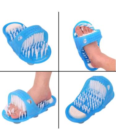 Foot Scrubber Shower Sandal Plastic Bath Shoe Including Pumice Stone Foot Health Care Stone Massager Slipper For Foot Cleaning - Buy Online on GoSupps.com