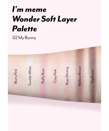 I M MEME Wonder Soft Layer Palette - 7 Versatile Shades | Portable Blendable Neutral Colors | 02 My Bunny - 0.23 Oz - Buy Online on GoSupps.com