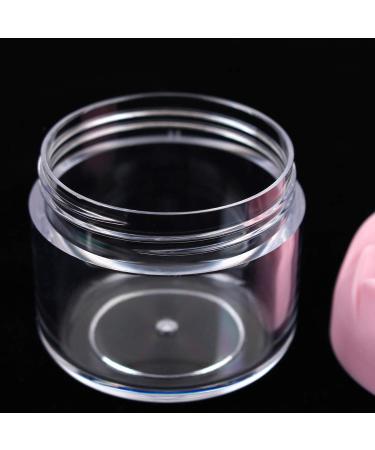 RONRONS 24 Pieces Rose Flower Shaped Empty Pot Jars Round Clear Leak Proof Plastic Cosmetic Container Jar with Lids for Travel Storage Eye Shadow Makeup Eye Shadow Nails Powder Paint Jewelry (Pink) - Buy Online on GoSupps.com