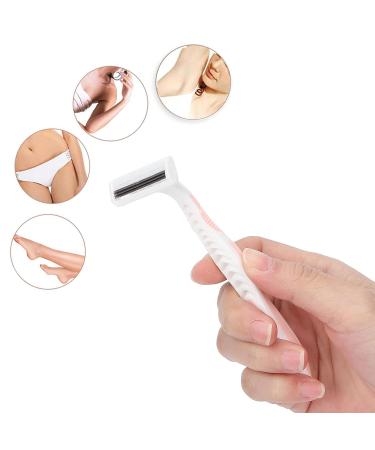 Portable Stainless Steel Handheld Shaver for Women - Safe Body Hair Removal Razor - Pink - Buy Online on GoSupps.com
