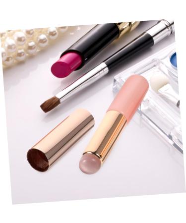 2pcs Lip Brush Set - Premium Lipstick Applicator Wands for Flawless Lip Makeup & Concealer | Soft Round Head Wood Brushes in Pink - Buy Online on GoSupps.com