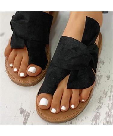 LGZY Women Comfy Platform Sandal Shoes - Bunion Correctors for Big Toes - Pain Relief and Style for Summer Beach and Daily Wear - Black, Size 39 - Buy Online on GoSupps.com
