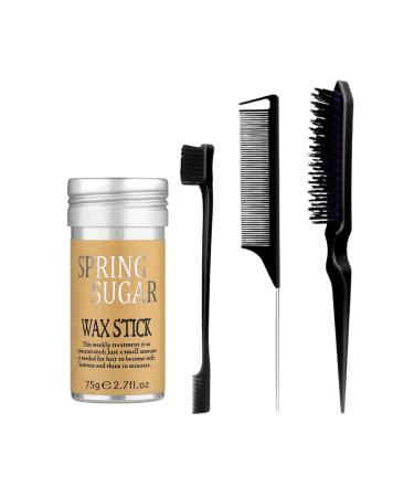 Hair Wax Stick Set Slick Stick for Hair Control Hair Styling Comb for Flyaways Frizz Hair Wigs Non-greasy Smooth Hair Styling Products for Women & Men