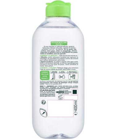 Garnier - SkinActive - All-in-One Micellar Solution - Combination and Sensitive Skin - Large Format - Pack of 4 x 400 ml - Buy Online on GoSupps.com