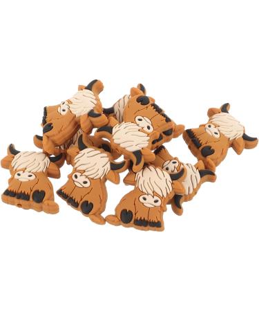 EXCEART 20 Pcs Silicone Animal Beads Cartoon Baby Toy - Light Brown - 2.8x2.7cm - Buy Online on GoSupps.com