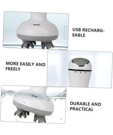 ULTECHNOVO 2pcs Head Massager - White Silica Gel Rechargeable Comfort & Relaxation - Buy Online on GoSupps.com