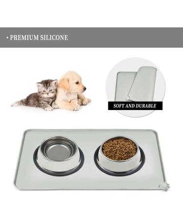 Reopet Silicone Pet Feed Mats - Waterproof Dog & Cat Mats with Elevated Edges - 60x40 cm (1-Pack) - Ideal for Mess-Free Feeding - Buy Online on GoSupps.com