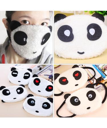 Clispeed Panda Mask - 4 Pack Winter Face Protection for Kids | Warm Windproof Cotton Animal Masks | Disposable Nose-Mouth Cover - Buy Online on GoSupps.com