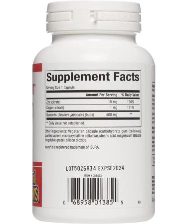 Natural Factors Quercetin 500 mg - 60 Vegetarian Capsules for Immune Support - Buy Online on GoSupps.com
