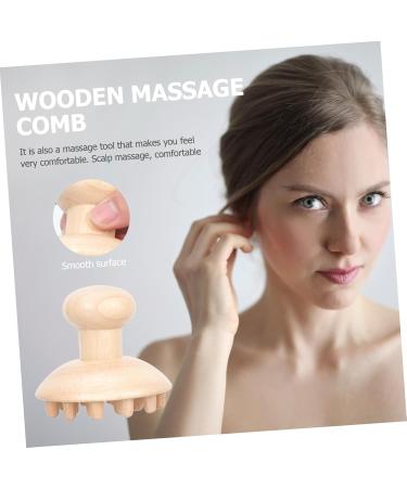 Healeved Wooden Massage Comb - Scalp Gua Sha Head Massager for Hair Washing & Dandruff Relief | Creative Beech Hand Massage Device for Adults & Kids - Buy Online on GoSupps.com