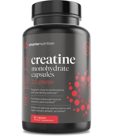 Smarter Nutrition Plant-Based Vitamin D3 with Vegan K2 Complex in a Vegetarian Softgel & Creatine Pills with 2500mg (2.5g) Creatine Monohydrate Per Serving Vegan Creatine Capsules 1-Month Supply  - Buy Online on GoSupps.com