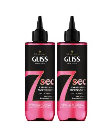 Schwarzkopf Gliss Hair Repair 7 Sec Express Color Perfector treatment for colored or purified hair moisturizing action 2 bottles of 200 ml