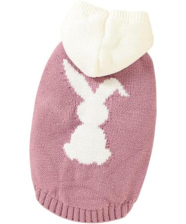 Dog Hoodie Winter Sweater for Small Dogs | Cute Thickened Puppy Clothes - Pink M (82W971) - Buy Online on GoSupps.com