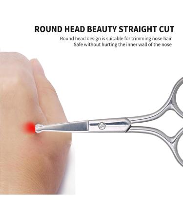 Professional Beard and Moustache Trimming Scissors - Stainless Steel, Round-Headed 06 - Buy Online on GoSupps.com