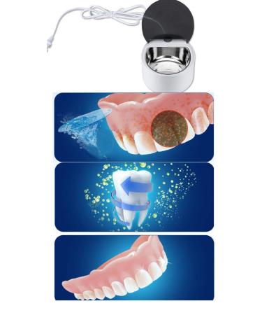Professional Portable Ultrasonic Denture Cleaner - Efficient Stain Removal for False Teeth & Braces - Buy Online on GoSupps.com