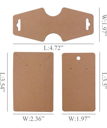 Suponey 150 Pcs Kraft Paper Jewelry Display Cards - Earring, Necklace, Bracelet Holder Tags - Buy Online on GoSupps.com