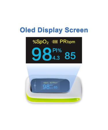 Rechargeable Oxygen Monitor Finger Adults Bluetooth Pulse Oximeter CE Approved with Heart Rate and Perfusion Index Free App iOS & Android and OLED Display - Buy Online on GoSupps.com