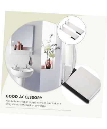 UKCOCO Clothes Rack 6 Pcs No Punching Hook Storage Hooks Kitchen Door Hanger Over Hanging Hook Glass Door Cabinet Door 18X4.2CMx3pcs Silver2x3pcs - Buy Online on GoSupps.com