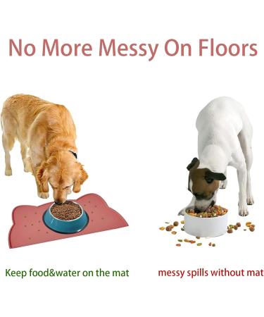 Buy Septillar Coral Red Bowl Pad for Cats & Small Dogs - Waterproof Slipproof Pet Mat 44x25 cm - Buy Online on GoSupps.com