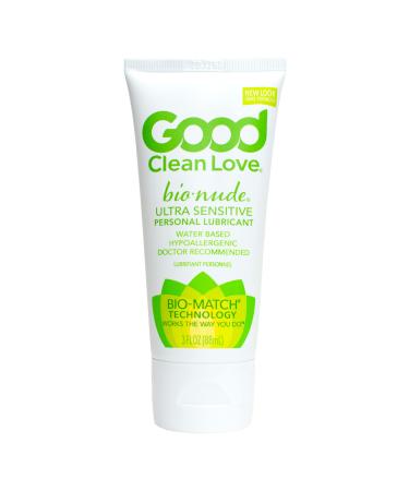 Good Clean Love BioNude Ultra Sensitive Personal Lubricant, Water-Based & Hypoallergenic Lube, Safe for Sex Toys & Condoms, Sexual Wellness Gel for Men & Women, 3 Oz 3 Fl Oz (Pack of 1)