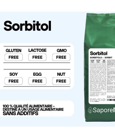 SaporePuro SORBITOL powder 500 g - alternative sugar with low glycemic index - Buy Online on GoSupps.com