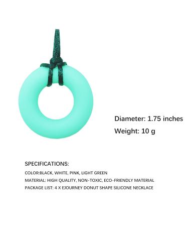 6 Silicone-Kau Necklaces for Adults & Babies | Sensory Oral Aids for Autism & ADHD | Soft Donut Design - Buy Online on GoSupps.com