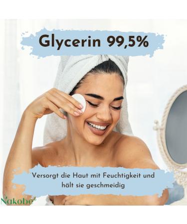  Nakobe Glycerin 99.5% 500 ml pure pharmaceutical grade vegan glycerol non-GMO E422 - Buy Online on GoSupps.com