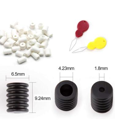 NEBYWOLD 100 PCS White Silicone Cord Locks Toggles for Drawstrings | Adjustable Barrel Connectors & Elastic Cord Adjusters | Non Slip Stopper Accessories with Threaders - Buy Online on GoSupps.com