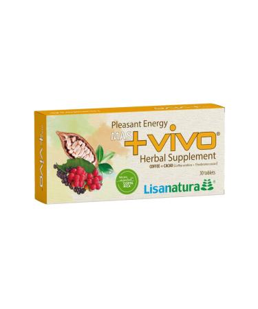 +VIVO Energizing Blend - Cacao & Caffeine Tablets for a Plant-Based Energy Lift - Sugar Gluten & Lactose Free - 30 Tablets