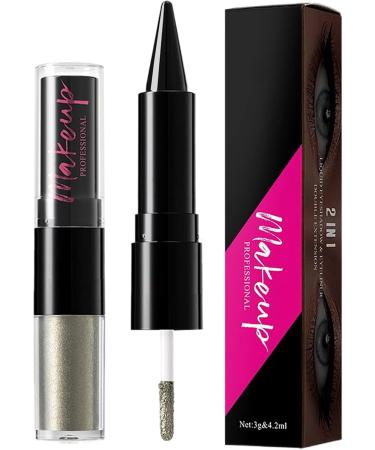  G n rique Narcescent Glitter Eyeliner - Dual Head Black Eyeliner Easy to Smudge Waterproof Combination Makeup Long-Lasting Shiny Eye Makeup Beauty Makeup for a - Buy Online on GoSupps.com