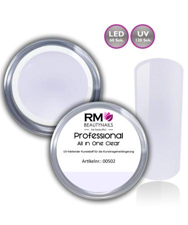 1-Phase Gel Allround UV & LED Builder Gel - Clear Medium Viscosity (15ml) | Low Heat Formula for Ideal Nail Enhancements - Buy Online on GoSupps.com