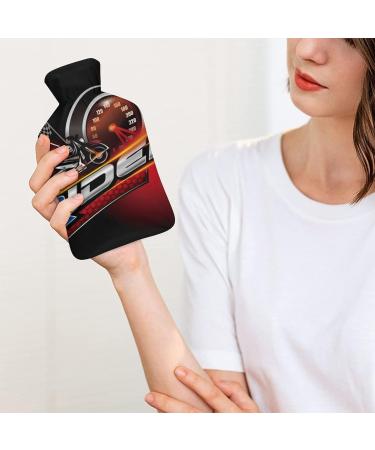 Driver Motorcycle Hot Water Bottle with Plush Cover - Hand Warmer for Adults & Kids | 26.5x15.3cm - International Shipping - Buy Online on GoSupps.com