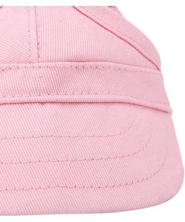 Dog Baseball Cap Cat Baseball Cap Pet Outdoor Cap Sunbonnet Fashionable Sun Cap Adjustable Stripe Summer Travel Hat with Ear Holes (M-Pink) M Pink - Buy Online on GoSupps.com